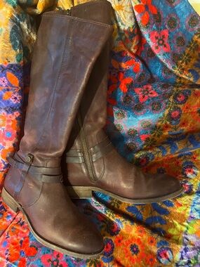 Frye Brown Over-the-Knee Leather Riding Boots